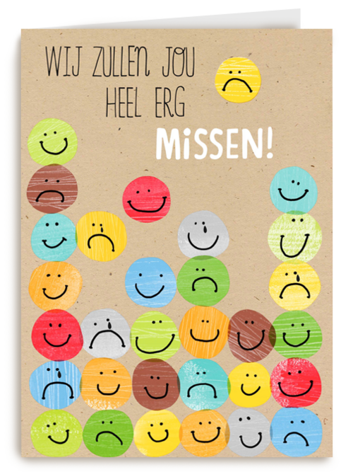 smileys we zullen jou erg missen