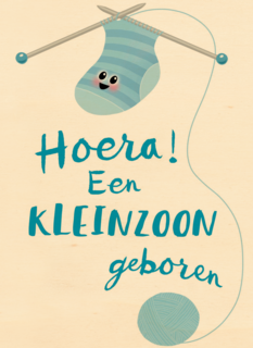 hoera hoera een kleinzoon geboren