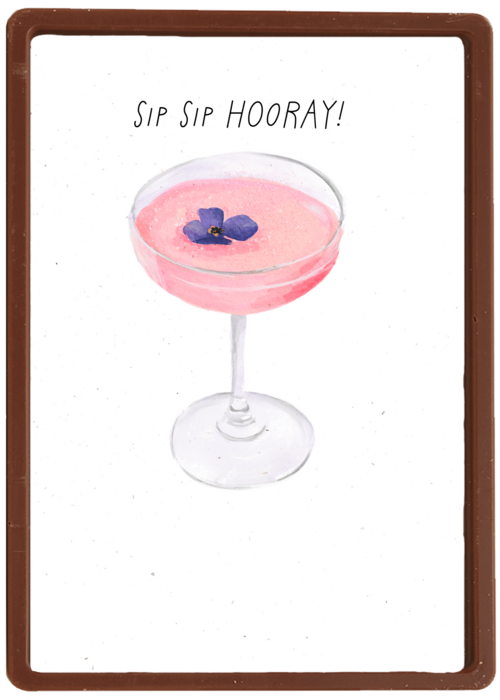 Chocolade Kaart Verjaardagskaarten | Hallmark | Verjaardagskaart Cocktail Sip Sip Hooray