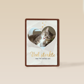 Fotokaart veel sterkte met verlies kat