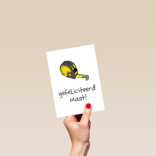 Verjaardagskaart man hip Gefeliciteerd maat