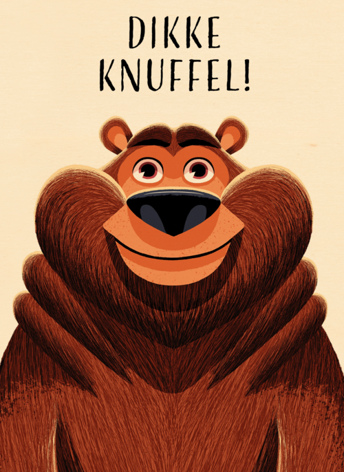 kaart dikke knuffel beer folio