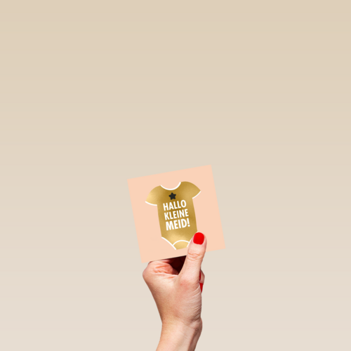 hallo kleine meid met je gouden romper