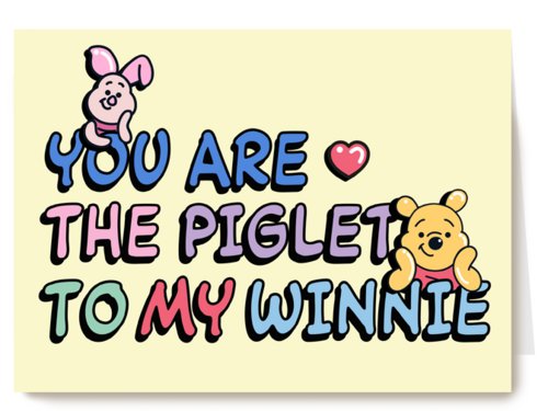 Winnie de Poeh liefde kaart
