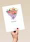 Bedankt kaart algemeen bloemen