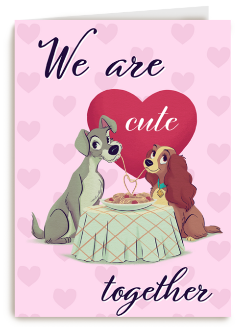 Kaart Hallmark | Liefde Valentijn | Valentijnskaart Lady En Vagebond
