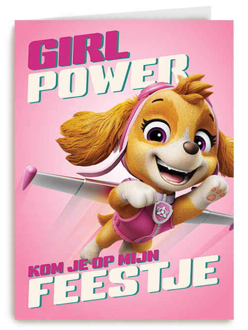 Kaart Hallmark | Jubileum Kinderfeest | Paw Patrol Girl Power Uitnodiging