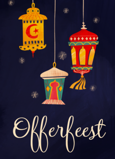 offerfeest kaart kandelaren