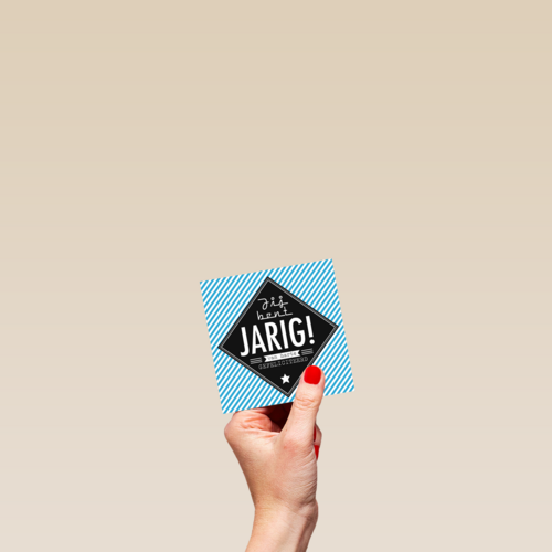 strepen blauw wit jij bent jarig