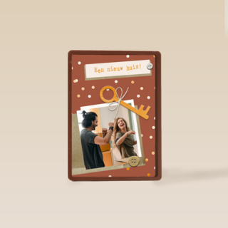 verhuisd fotokaart een nieuw huis