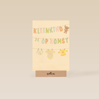 zwanger kleinkind op komst waslijn