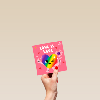 Love is love rainbow heart