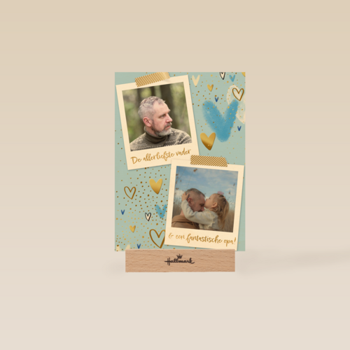 De allerliefste vader en fantatische opa fotokaart