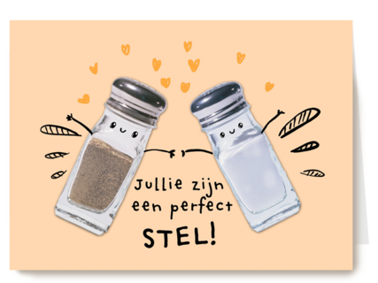 trouwdag kaart klassiek een perfect stel