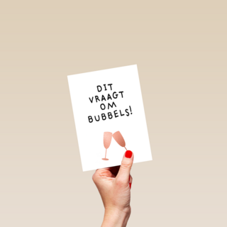 Felicitatie kaart man vrouw dit vraagt om bubbels