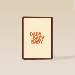 And C Baby Baby Baby kaart oranje