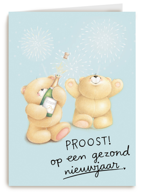Kaart Hallmark | Nieuwjaar | Nieuwjaarskaart Klassiek Forever Friends Proost