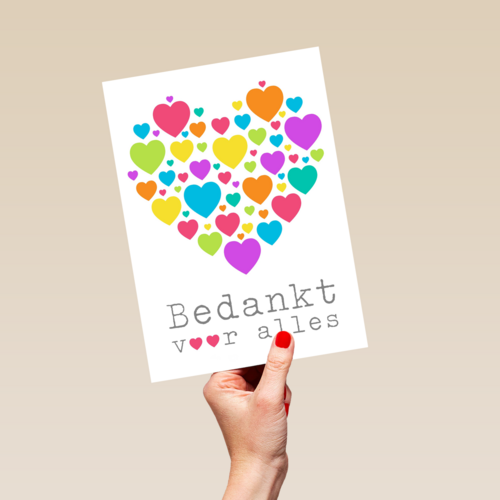 hart van gekleurde hartjes