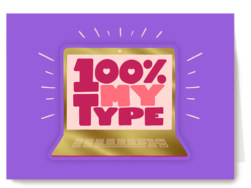 Kaart Hallmark | Valentijn | Valentine 100 Procent My Type