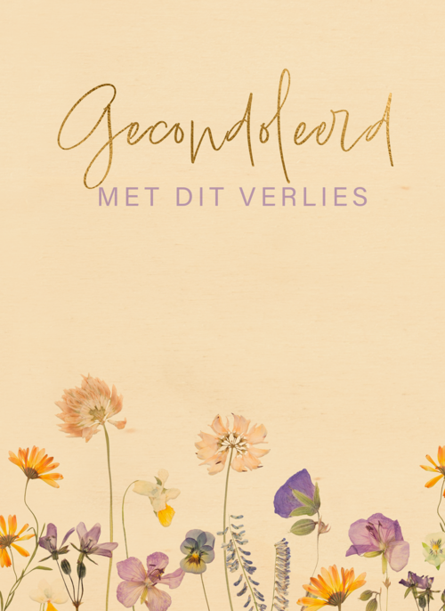 Veldbloemen condoleancekaart