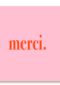 merci op roze achtergrond