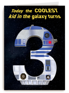 Star Wars verjaardagskaart 3 jaar