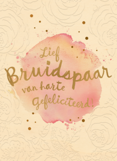 Trouwkaart Lief bruidspaar Van harte gefeliciteerd