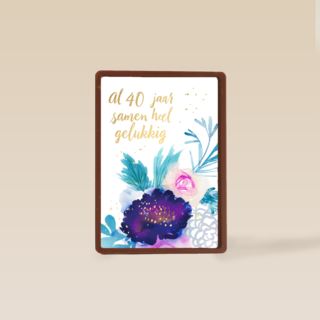 Huwelijkskaart Al 40 jaar samen heel gelukkig