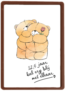 Huwelijkskaart 12 en een half jaar forever friends