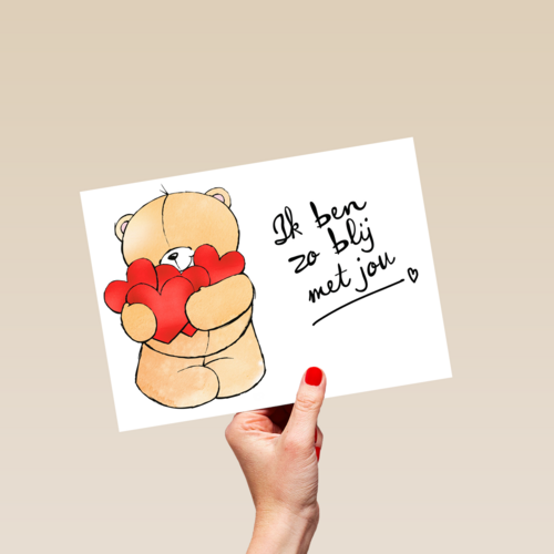 valentijnskaart Forever Friends Ik ben zo blij met jou