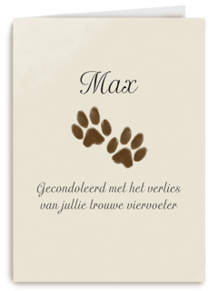 Condoleance Trouwe Viervoeter