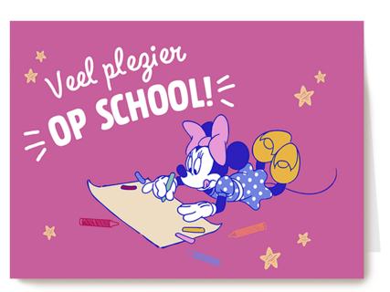 Minnie Mouse veel plezier op school