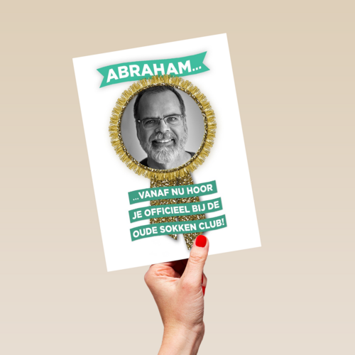 een mooie fotokaart voor abraham