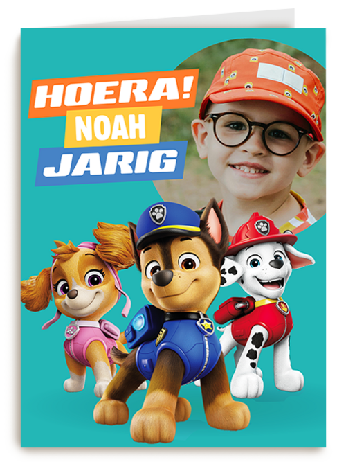 Fotokaart Jubileum Verjaardagskaarten | Paw Patrol Hoera Jarig