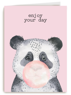 verjaardag kaart hip panda enjoy your day