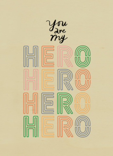 Complimentkaart you are my hero