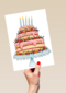Gefeliciteerd kaart Matia Studio grote taart