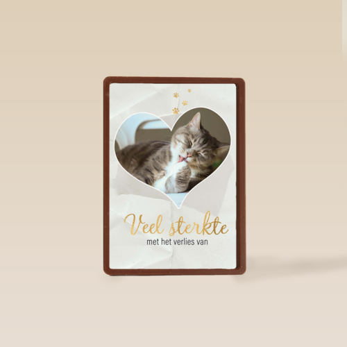 Fotokaart veel sterkte met verlies kat