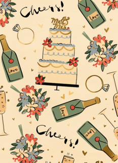 Love Story Cheers cake