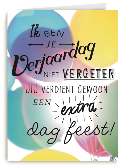 Kaart Hallmark | Te Laat | Te Laat Birthday Verjaardag