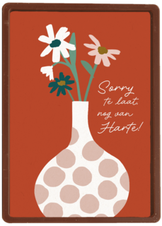 Te laat nog van harte vaas