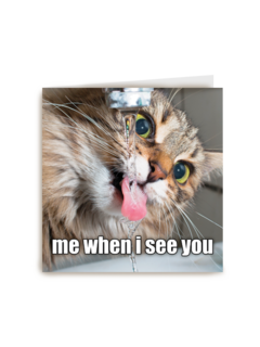 Valentijnskaart grappig Me when I see you
