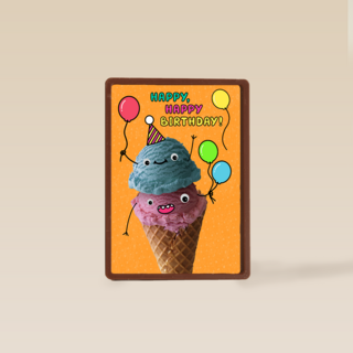 Verjaardagskaart ijsje Happy Birthday