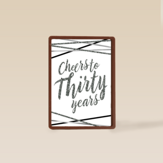 Verjaardagskaart Cheers to 30 years