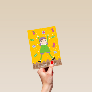 Sinterklaaskaart Groetjes van Piet