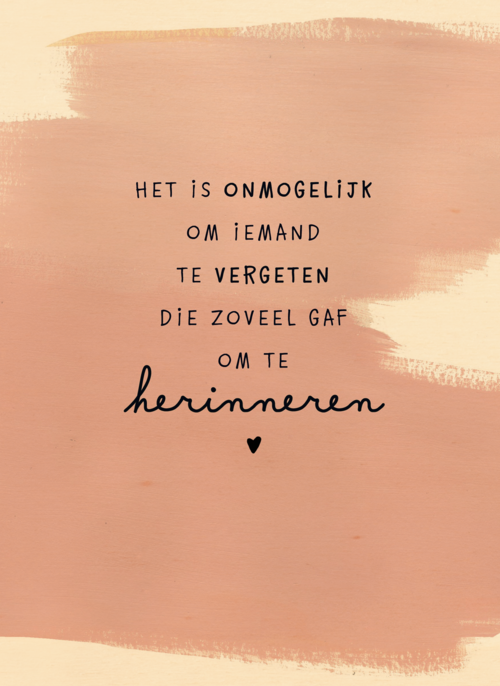 Houten Kaart Condoleance Kaarten Herinnering | Houten Kaart Hallmark | Condoleance Kaarten Herinnering | Sterkte Het Is Onmogelijk