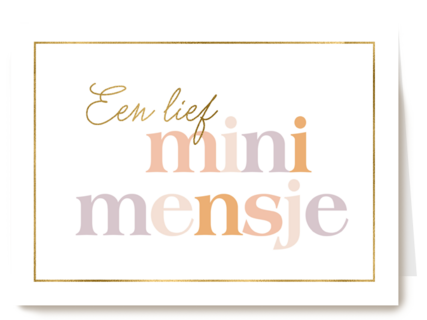 Felicitatie een lief mini mensje
