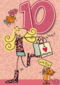 verjaardag leeftijden 10 jaar roze