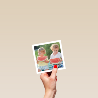 dubbele fotokaart een foto vierkant