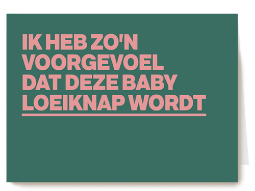 Kaart Hallmark | Zwangerschap Felicitatie | Andc Loeiknap Baby